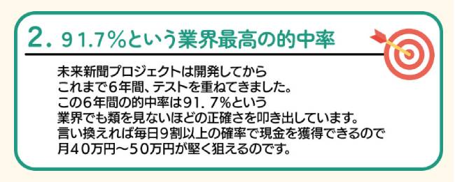 未来新聞プロジェクトの勝率