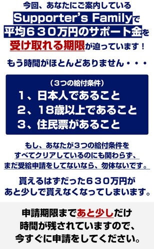 サポーターズファミリーの内容について