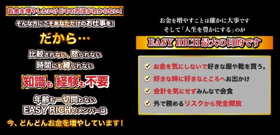 EASY RICH(イージーリッチ)の内容について