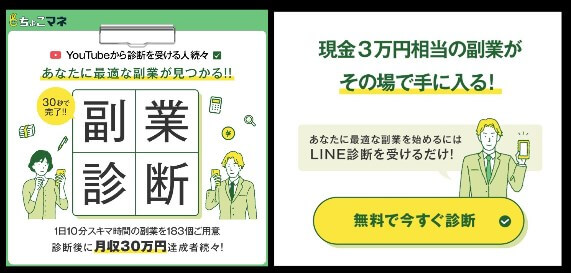 ちょこマネ副業診断の内容について