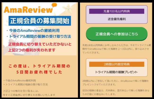 AmaReview(アマレビュー)の参加費用