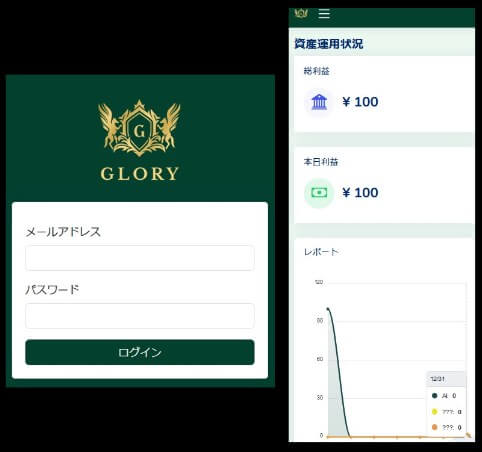 川端理恵のGLORYのシステムに登録して検証