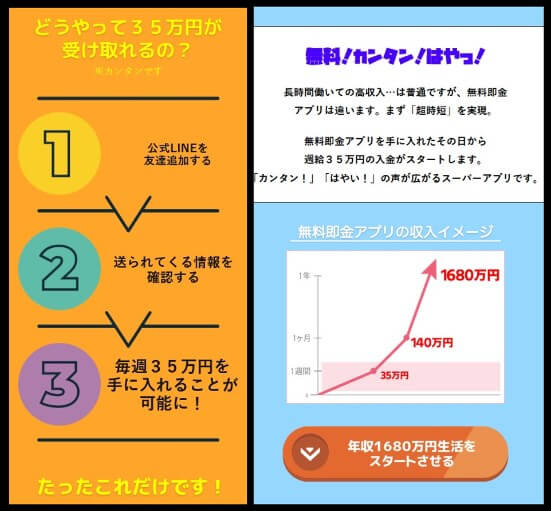 無料即金アプリの内容について